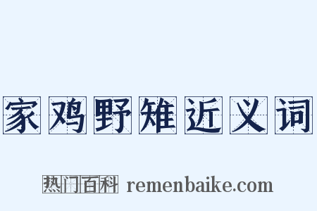 家鸡野雉近义词是什么意思的图片